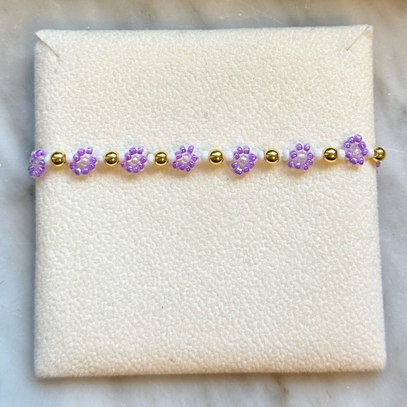 Two Handmade Flower Bead Bracelet - Picture 3 of 4